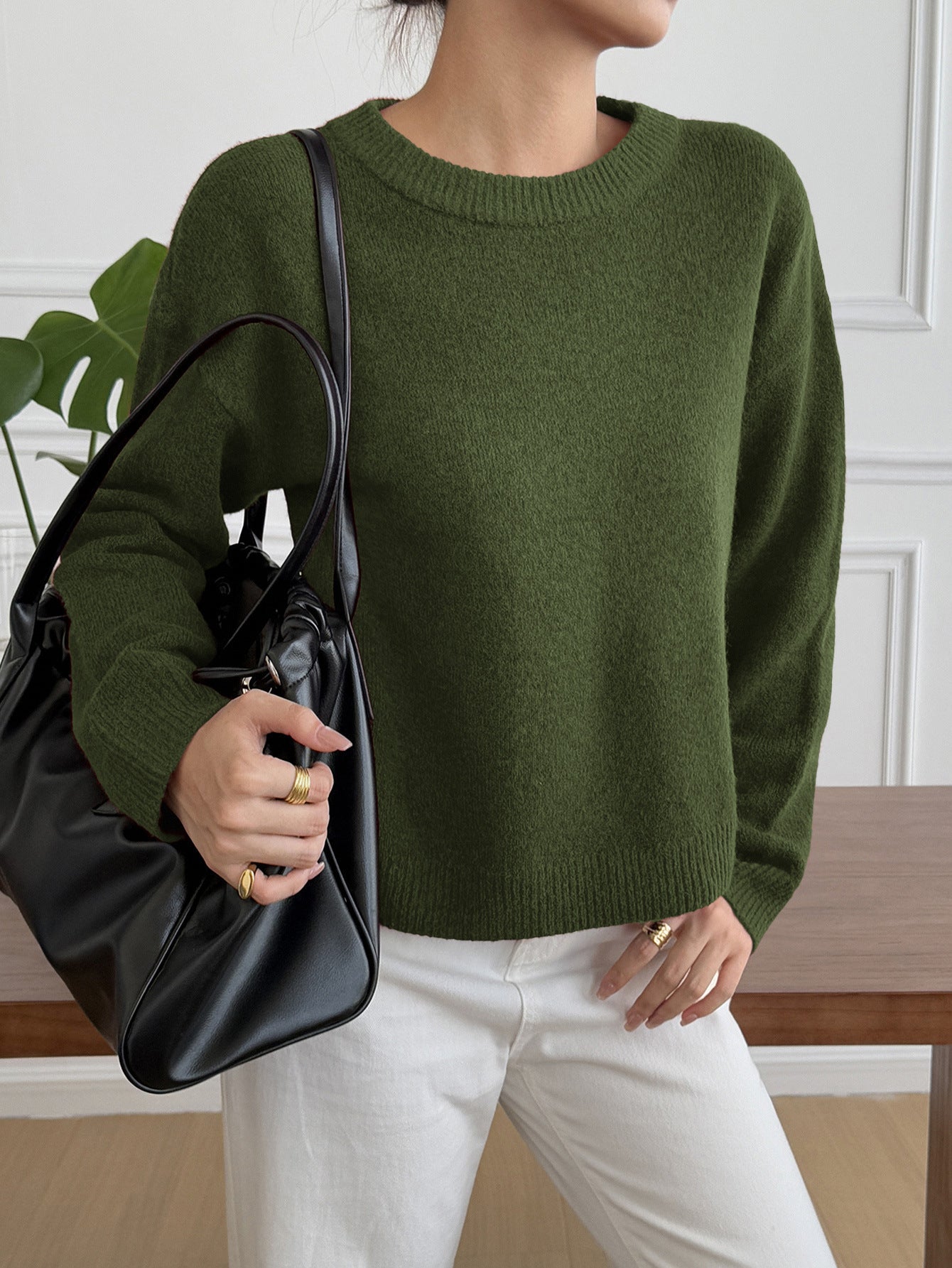Women's Classic Knit Crewneck Sweater