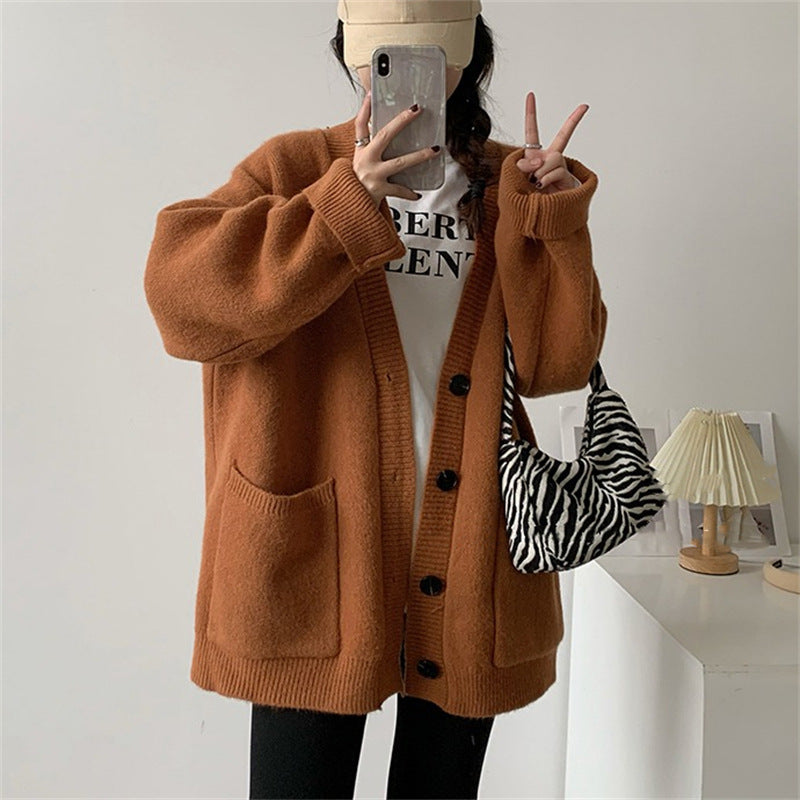 Cozy Oversized Button-Up Cardigan for Women