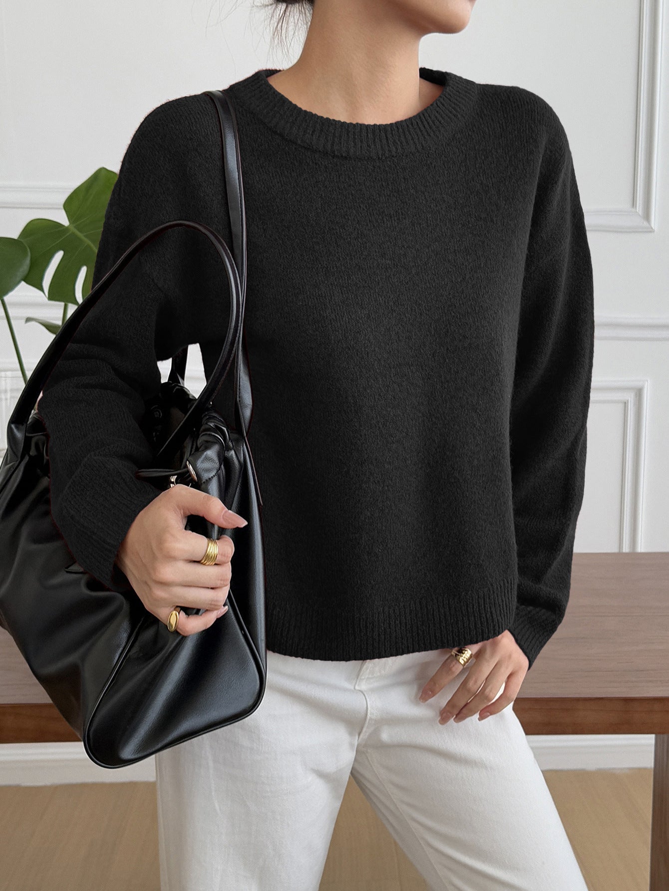 Women's Classic Knit Crewneck Sweater