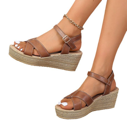 Women's Platform Wedge Strappy Sandals