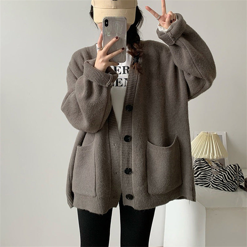 Cozy Oversized Button-Up Cardigan for Women