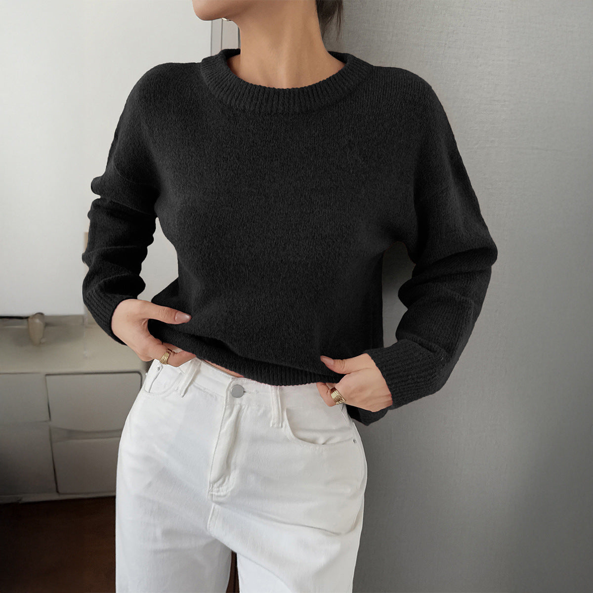 Women's Classic Knit Crewneck Sweater