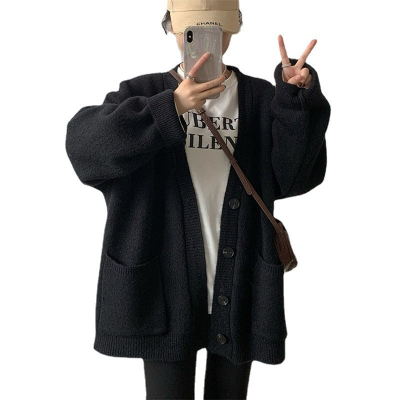 Cozy Oversized Button-Up Cardigan for Women